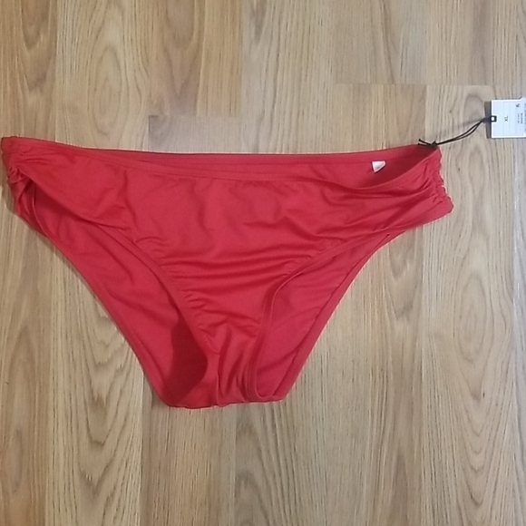 Shade & Shore Red Hipster Bikini Swim Bottom Size XL - Picture 2 of 7